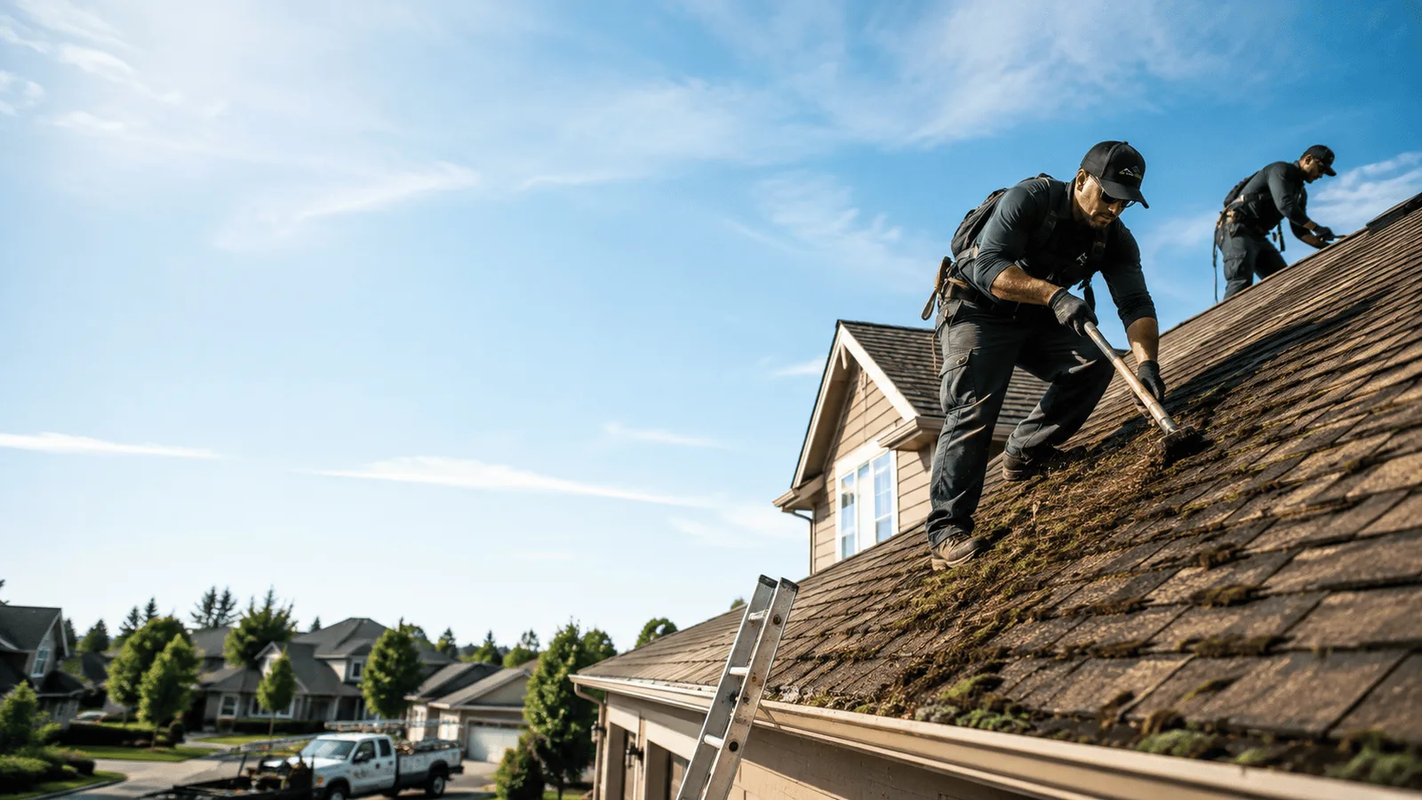 Roof Moss Removal in Wheeling, IL near me